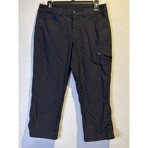 Eddie Bauer Cropped Lightweight Hiking Pants Womens 6 Stretch Outdoors  Black
